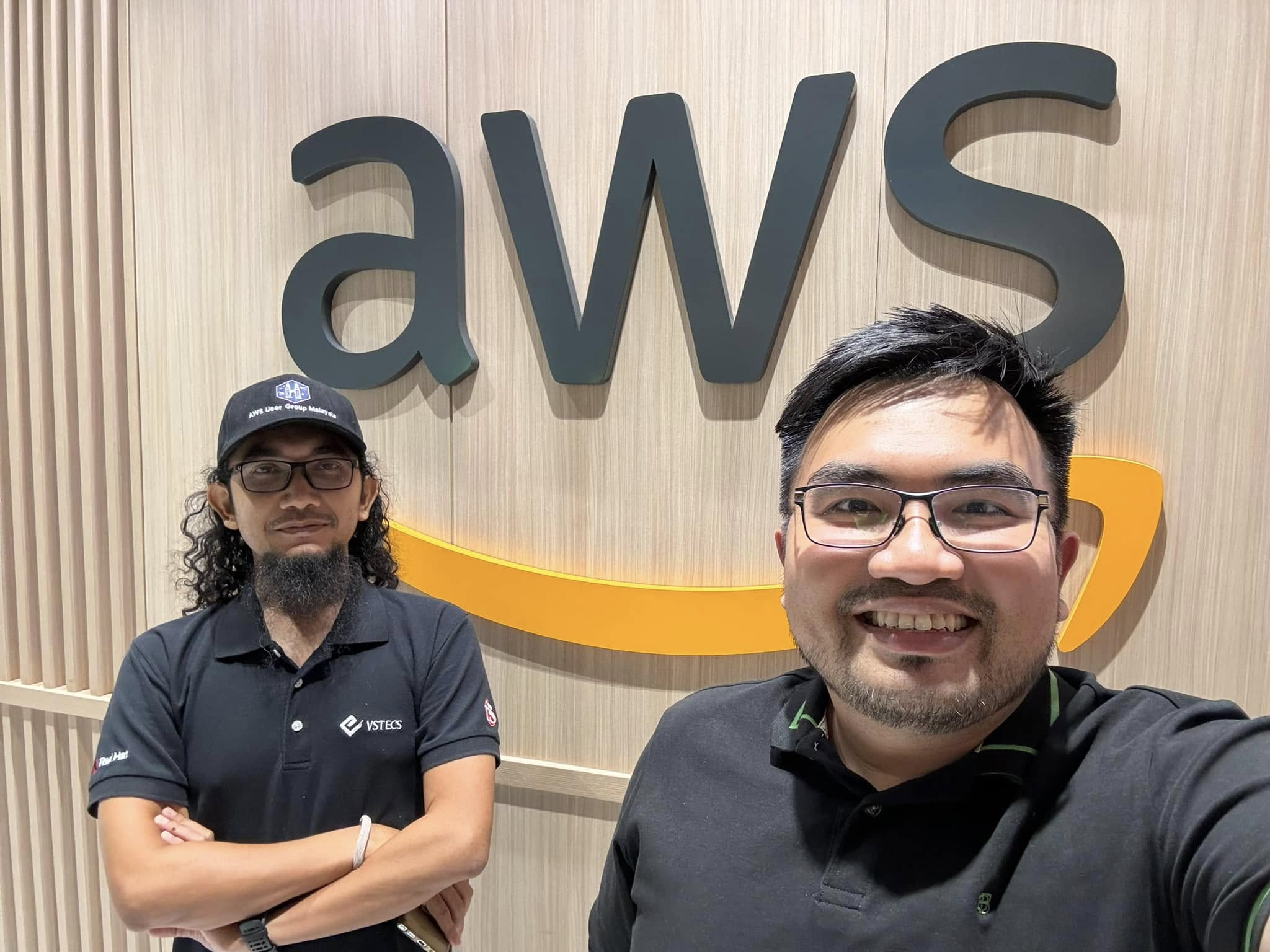 Syazwan with the AWS User Group Malaysia at the AWS office